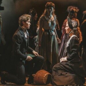 Stage view of Marius and Cosette in the Les Miserables Theatre Breaks